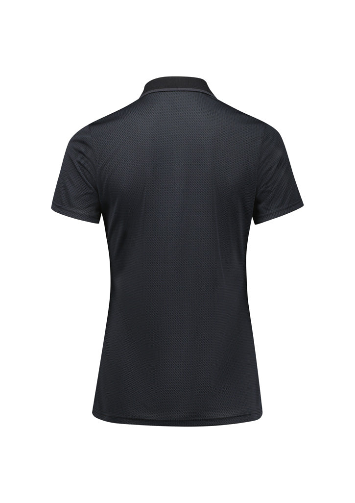 Echo Womens Short Sleeve Polo - Black Graphite - Back