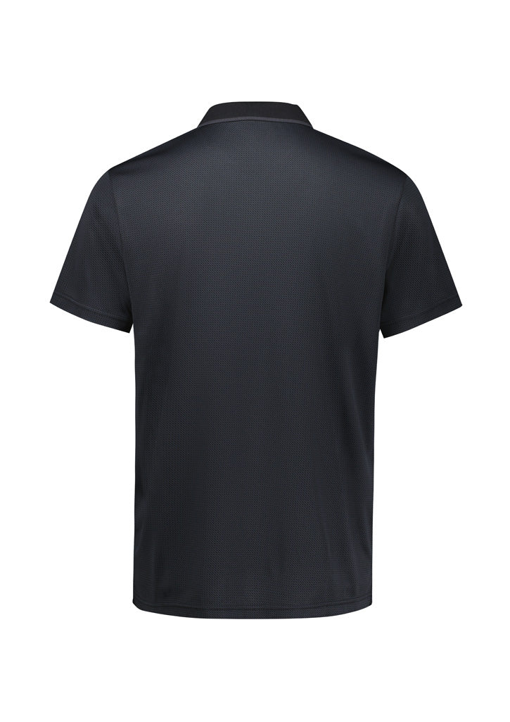 Echo Mens Short Sleeve Polo - Black Graphite - Back