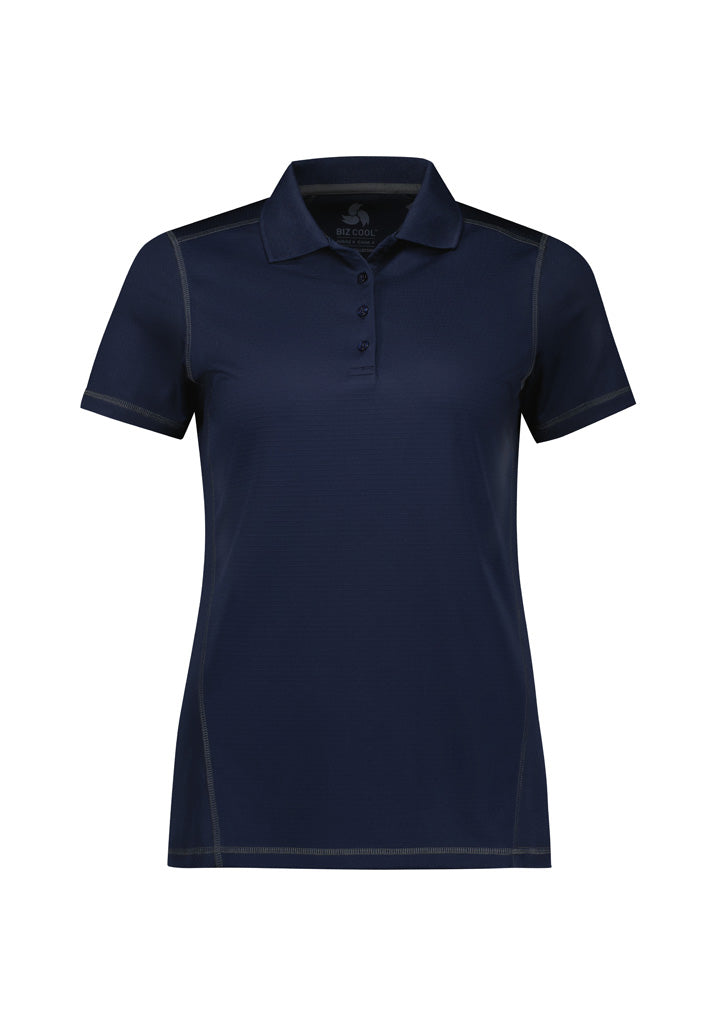 Dart Womens Short Sleeve Polo - Navy/Navy - Front