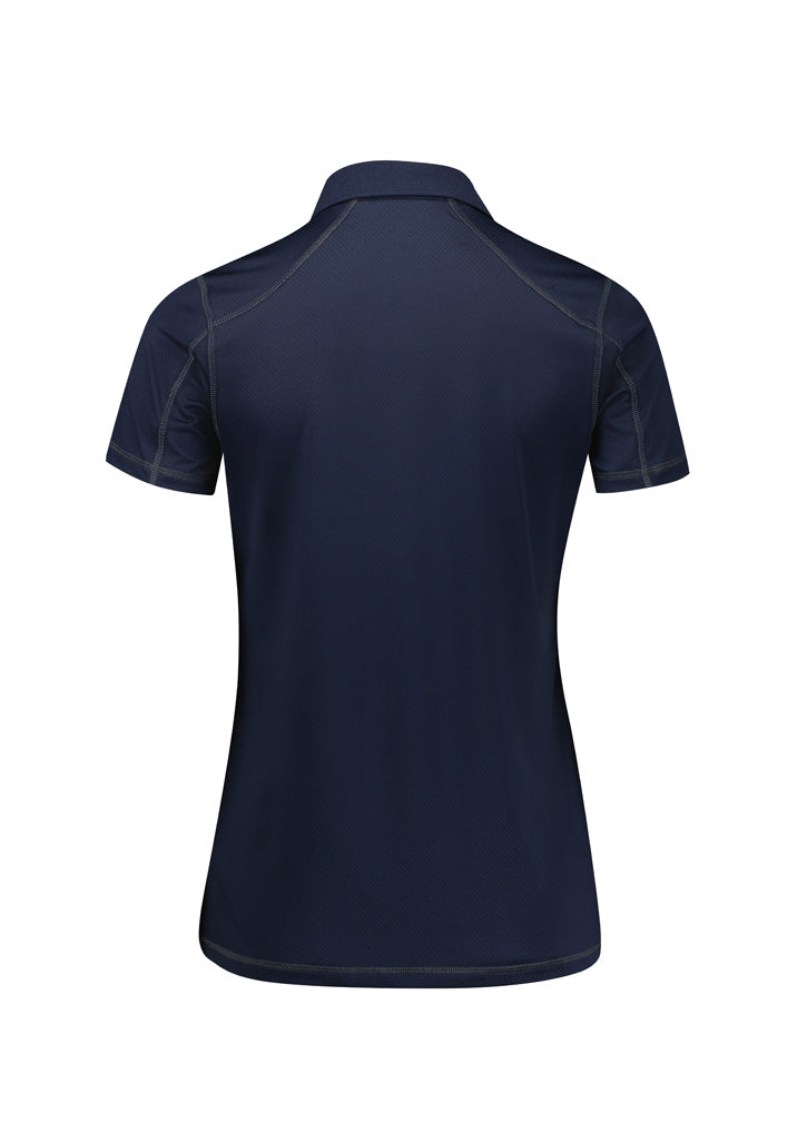 Dart Womens Short Sleeve Polo - Navy/Navy - Back