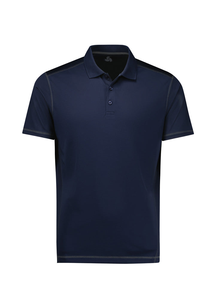 Dart Mens Short Sleeve Polo - Navy/Navy - Front