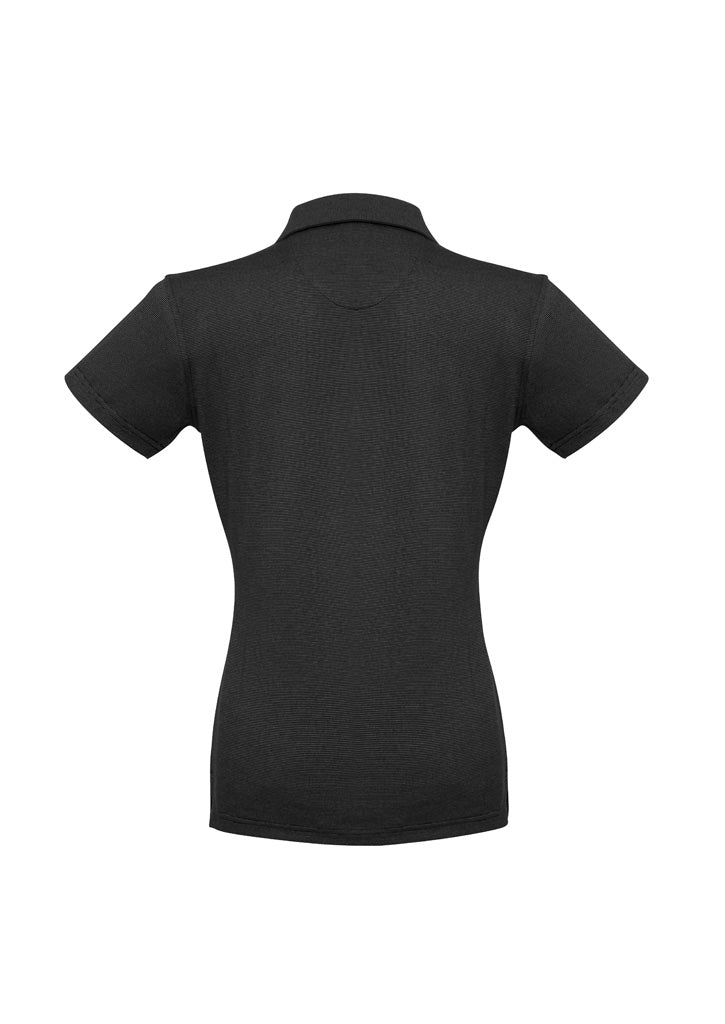 Shadow Womens Short Sleeve Polo - Graphite Black - Back