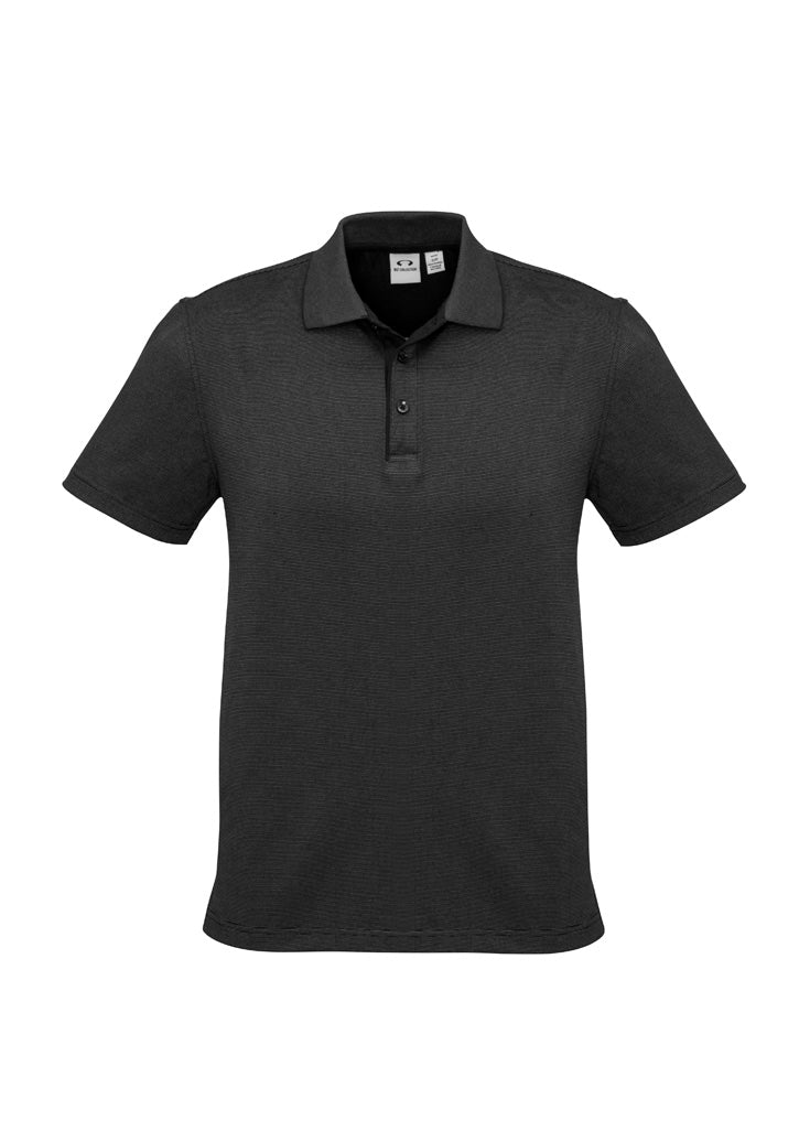 Shadow Mens Short Sleeve Polo - Graphite Black - Front
