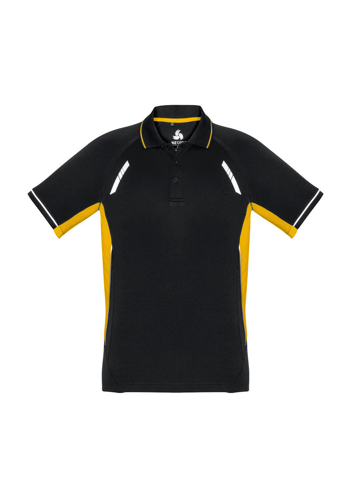 Renegade Kids Short Sleeve Polo - Black/Gold/Silver - Front