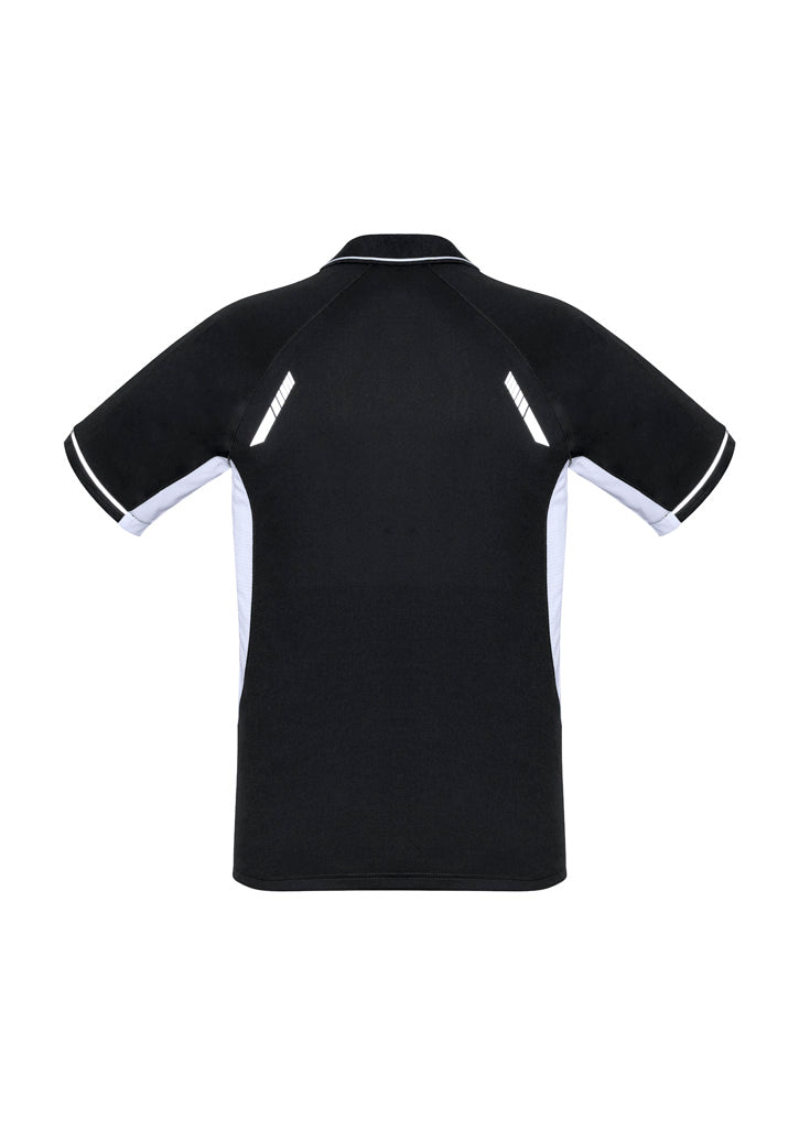Renegade Kids Short Sleeve Polo - Black/White/Silver - Back
