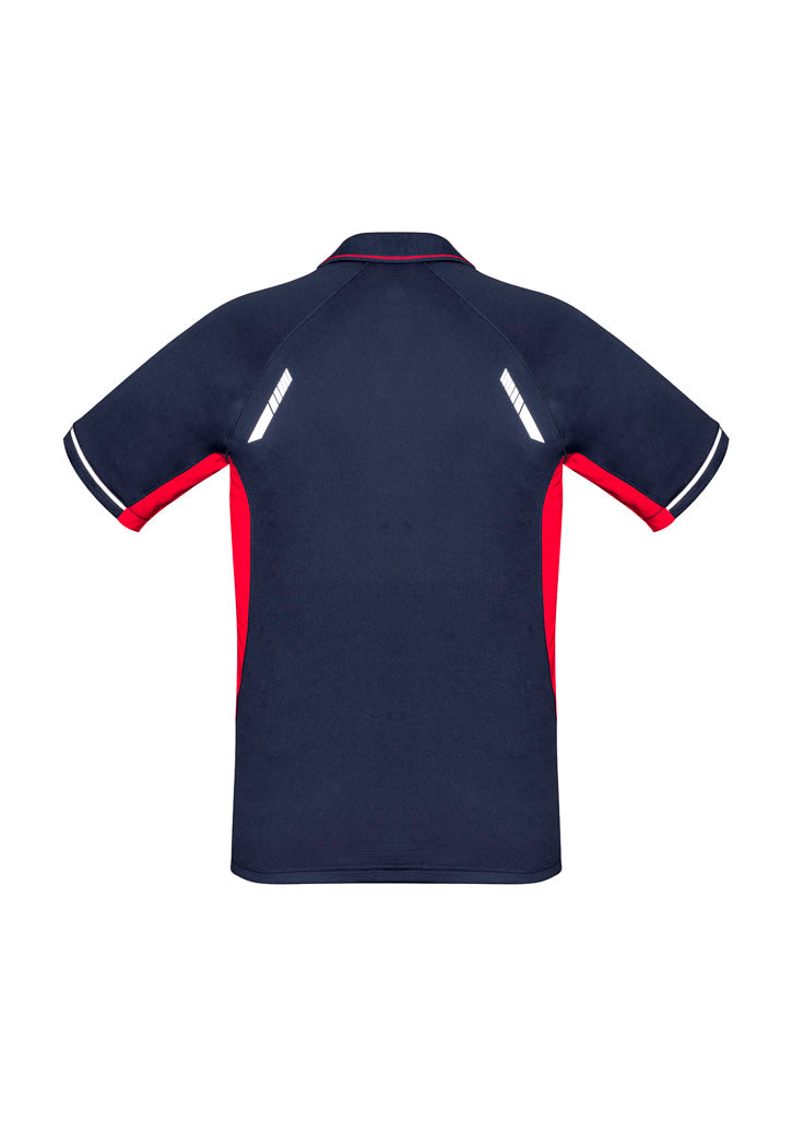 Renegade Kids Short Sleeve Polo - Navy/Red/Silver - Back