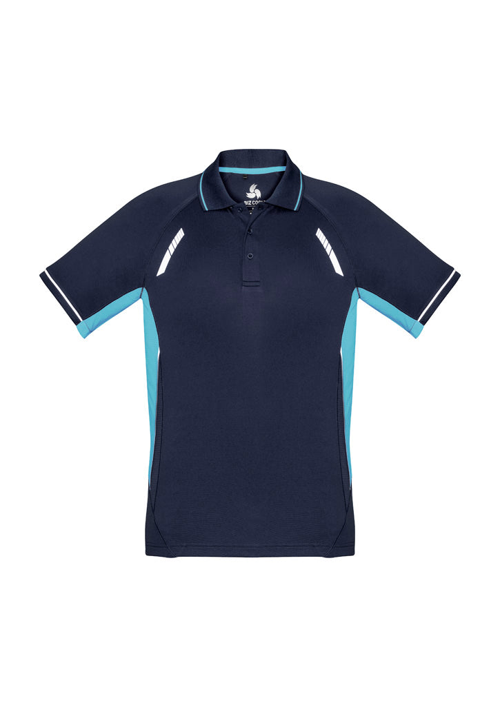 Renegade Kids Short Sleeve Polo - Navy/Sky/Silver - Front