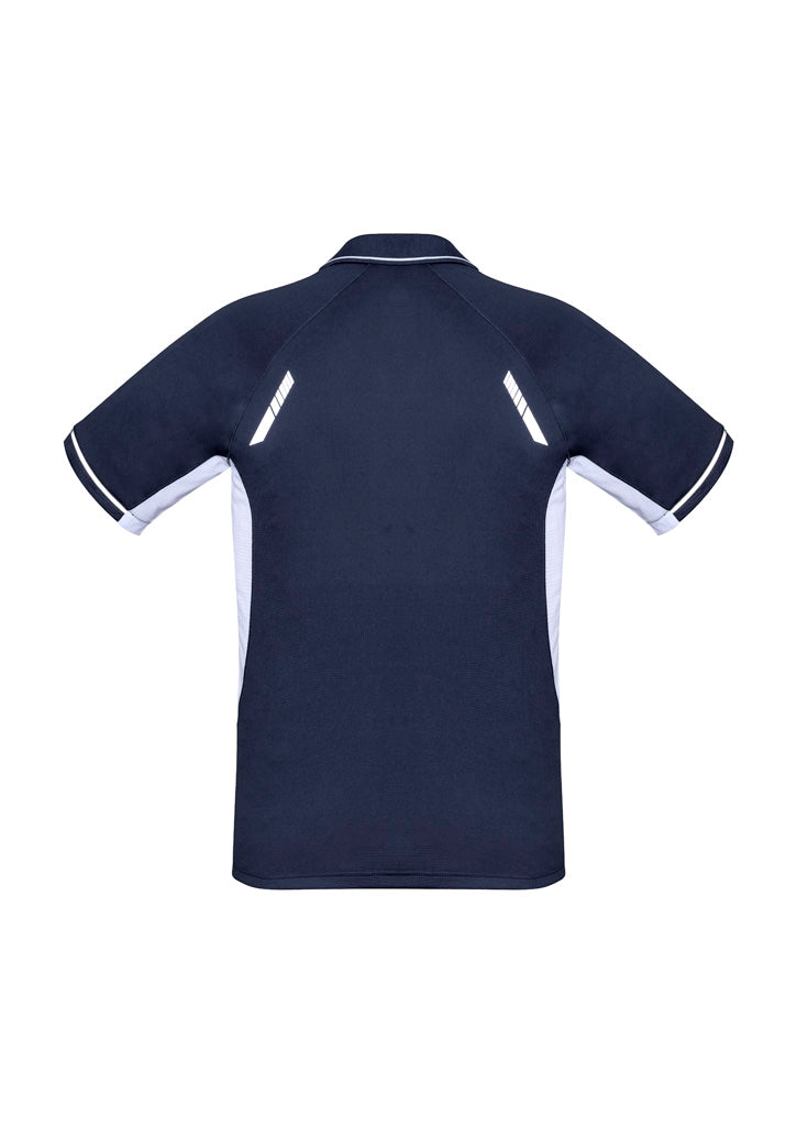 Renegade Kids Short Sleeve Polo - Navy/White/Silver - Back