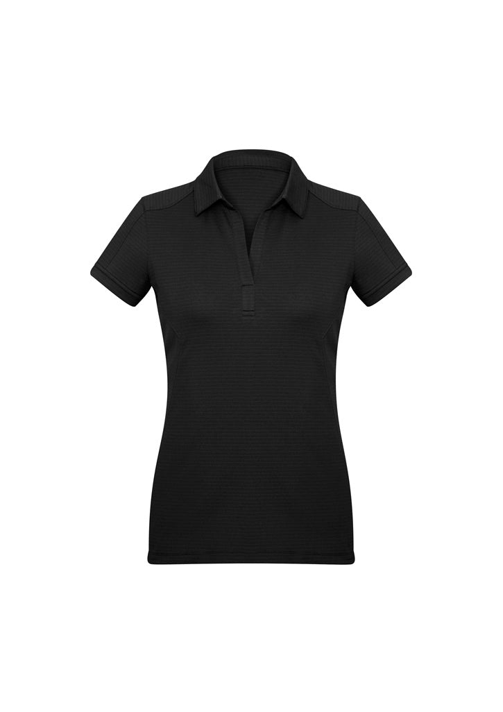 Profile Womens Short Sleeve Polo - Black - Front