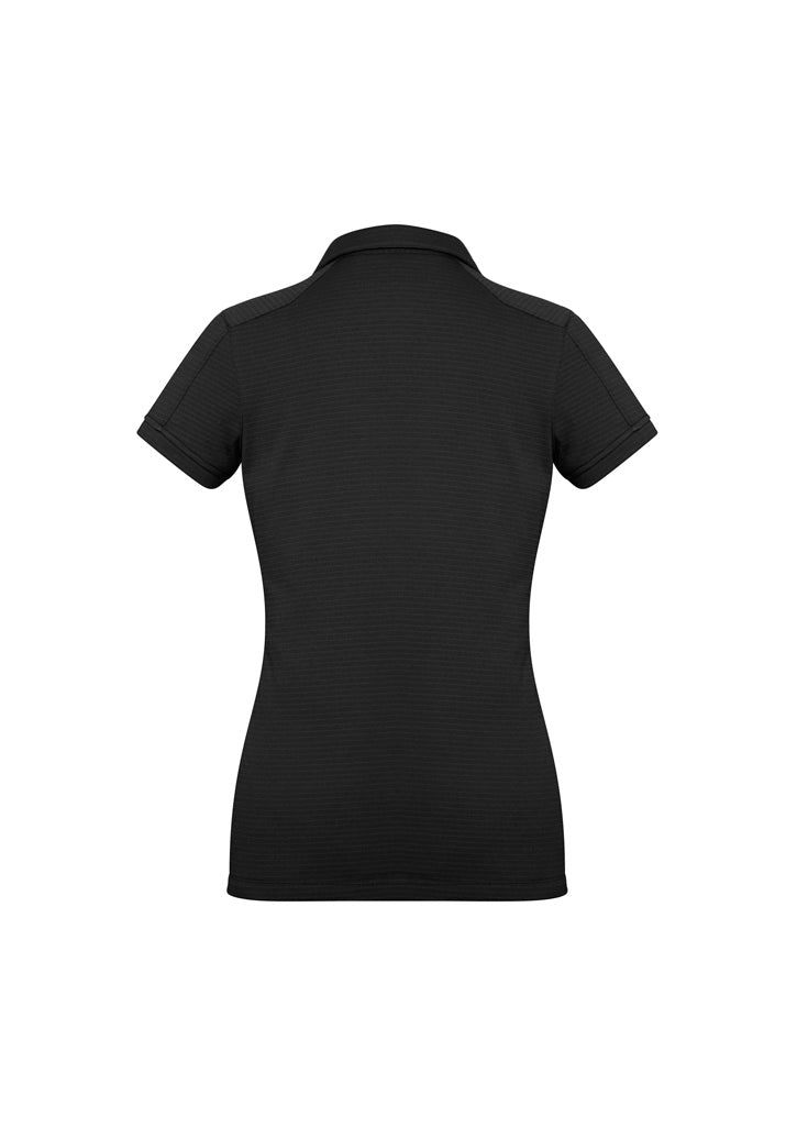 Profile Womens Short Sleeve Polo - Black - Back