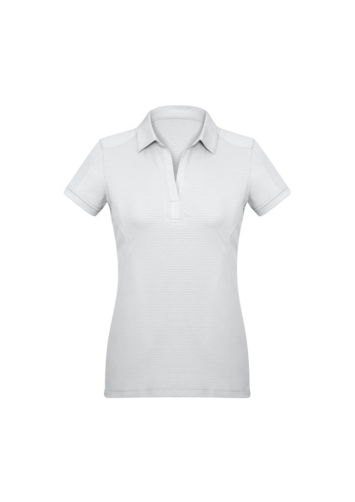 Profile Womens Short Sleeve Polo - White - Front