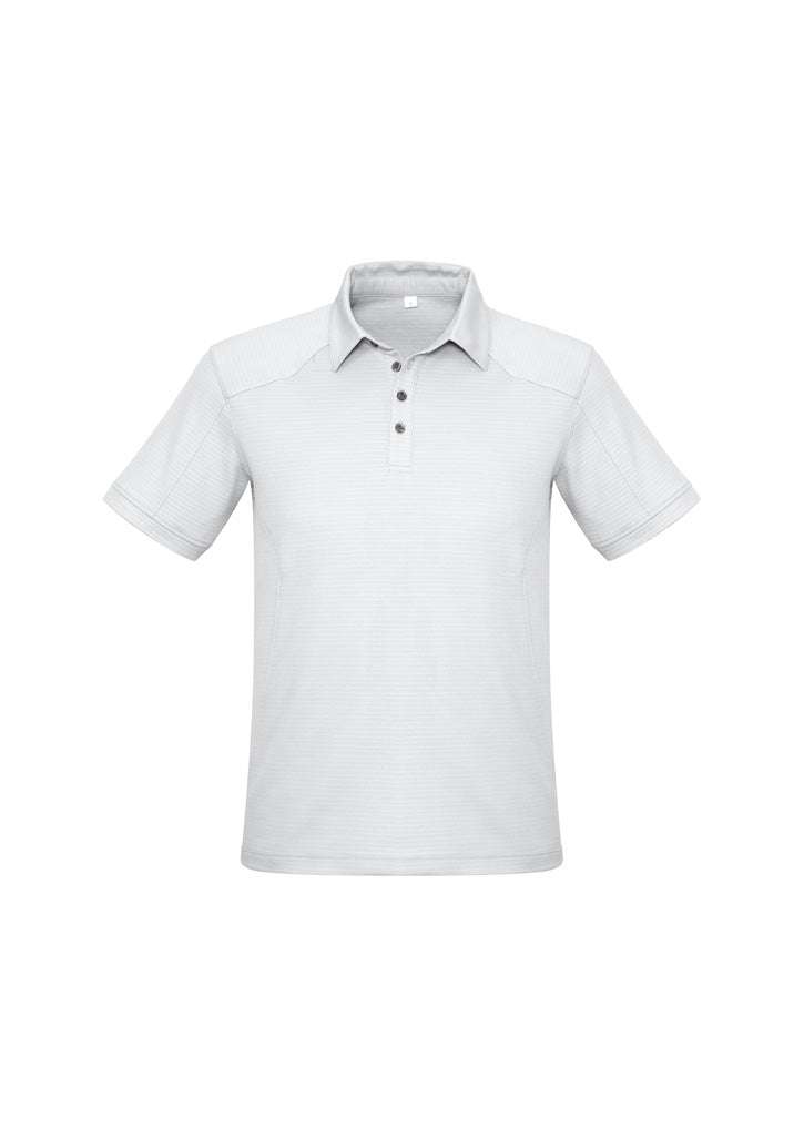 Profile Mens Short Sleeve Polo - White - Front
