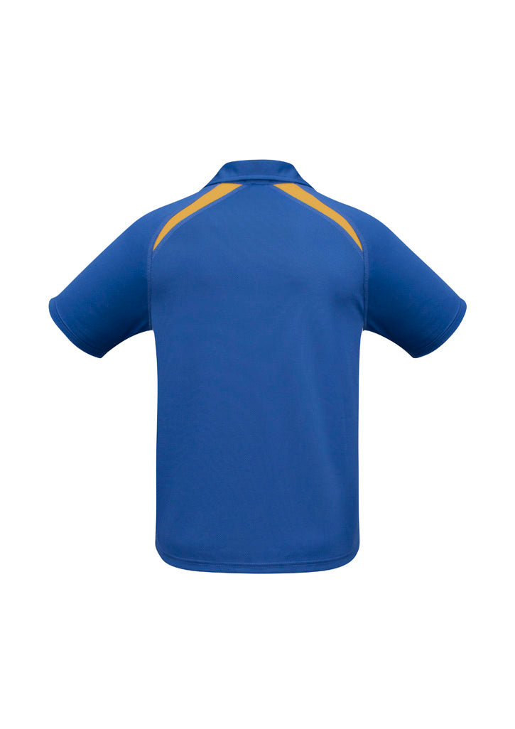 Splice Kids Short Sleeve Polo - Royal/Gold - Back
