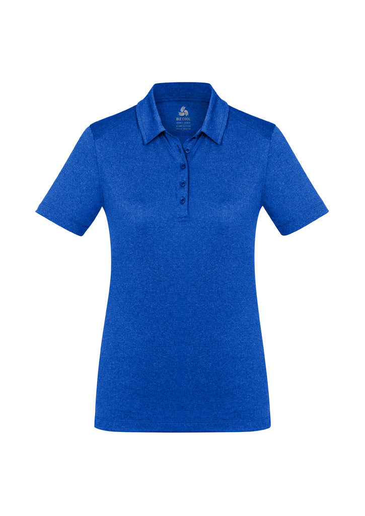 Aero Womens Short Sleeve Polo - Electric Blue - Front