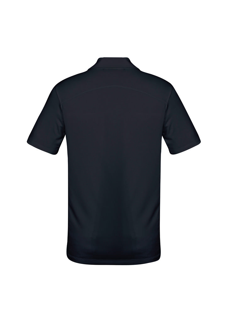 Aero Mens Short Sleeve Polo - Solid Black - Back