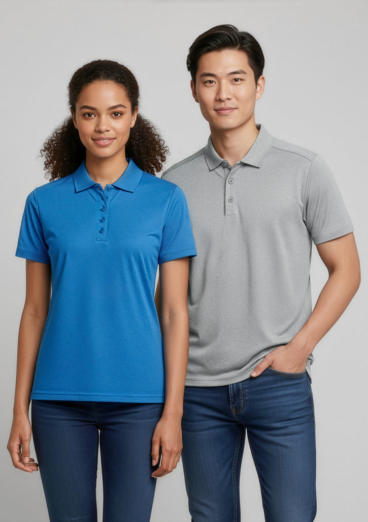 Aero Mens Short Sleeve Polo - Silver - Model