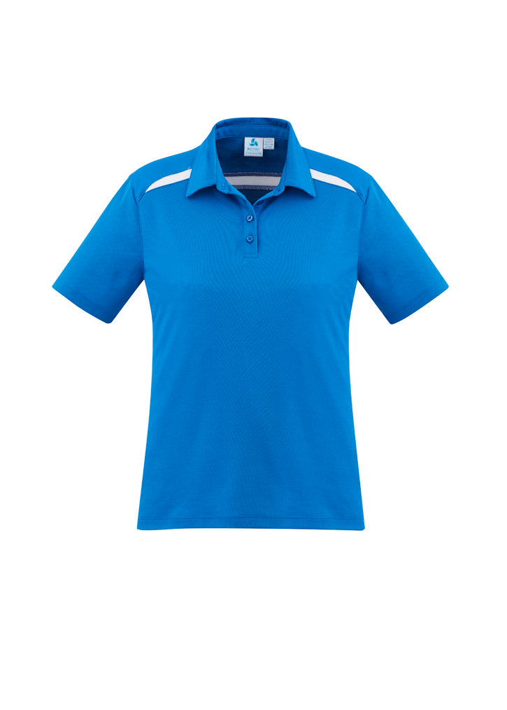 Sonar Womens Short Sleeve Polo - Royal/White - Front