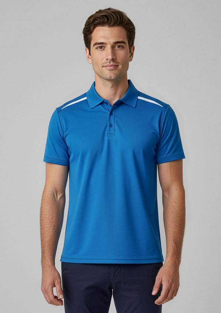 Sonar Mens Short Sleeve Polo - Royal/White - Model