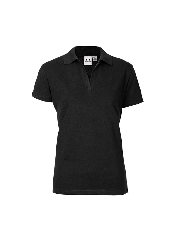 Oceana Womens Short Sleeve Polo - Black - Front