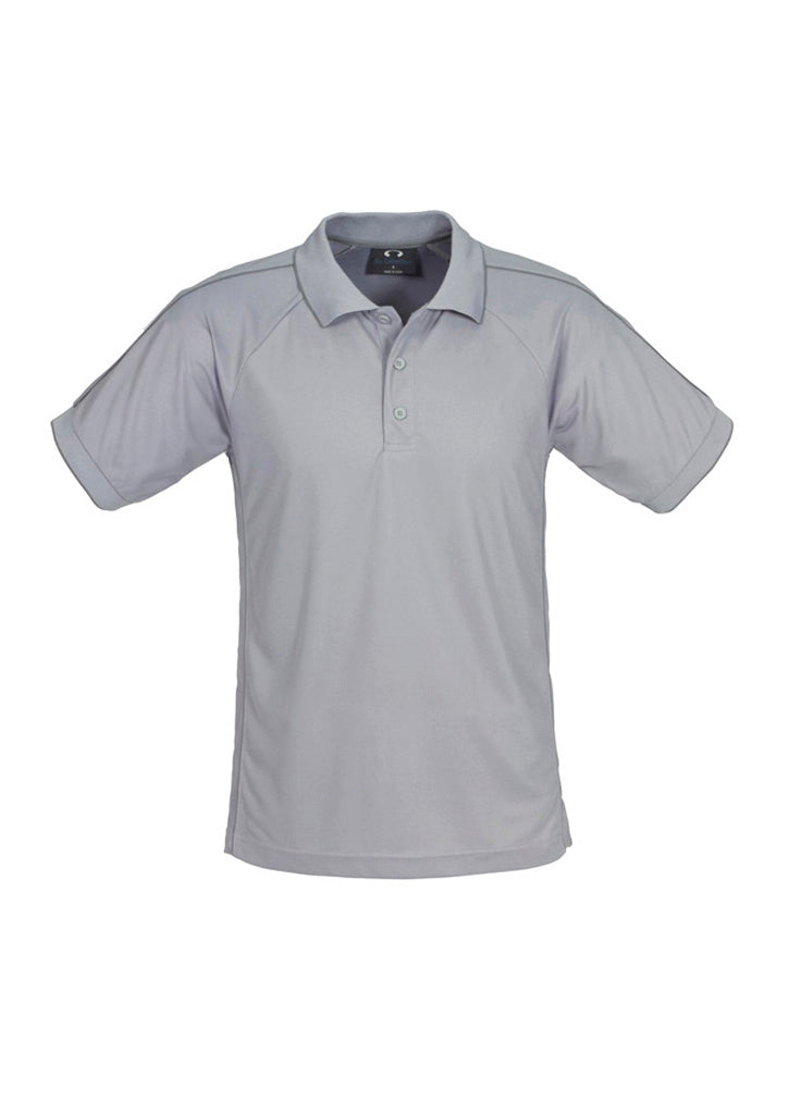 Resort Mens Short Sleeve Polo - Grey/Charcoal - Front