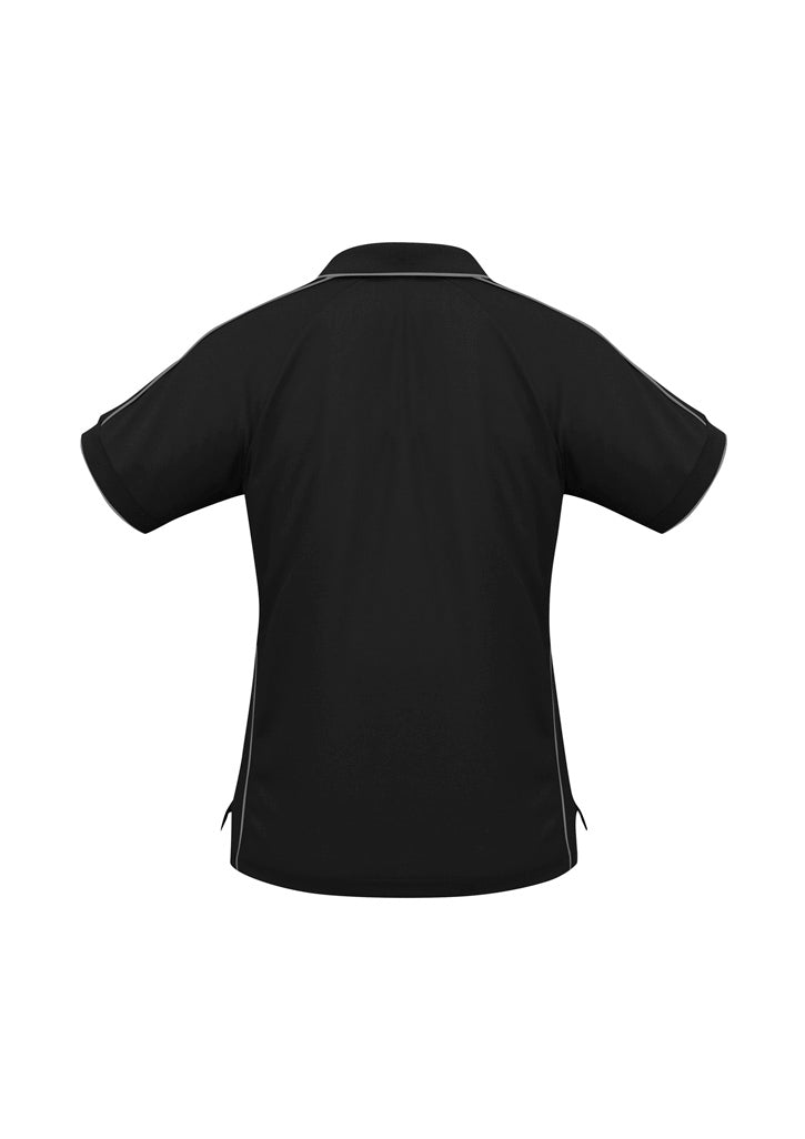 Resort Womens Short Sleeve Polo - Black/Charcoal - View