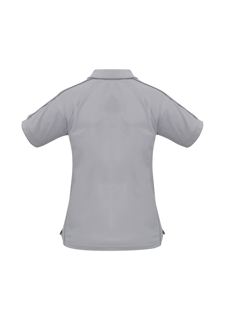 Resort Womens Short Sleeve Polo - Grey/Charcoal - View
