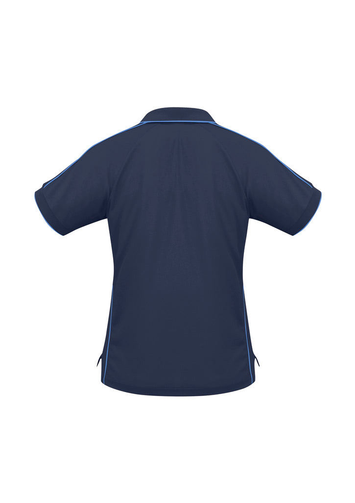 Resort Womens Short Sleeve Polo - Navy/Mid Blue - View
