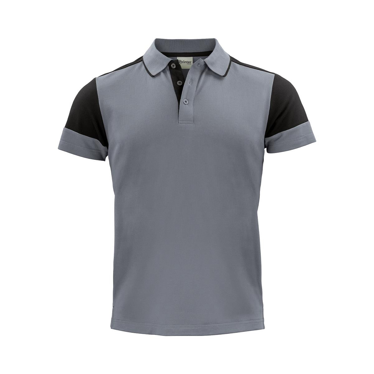 Men's Printer Prime Polo - Anthracite / Black - Front