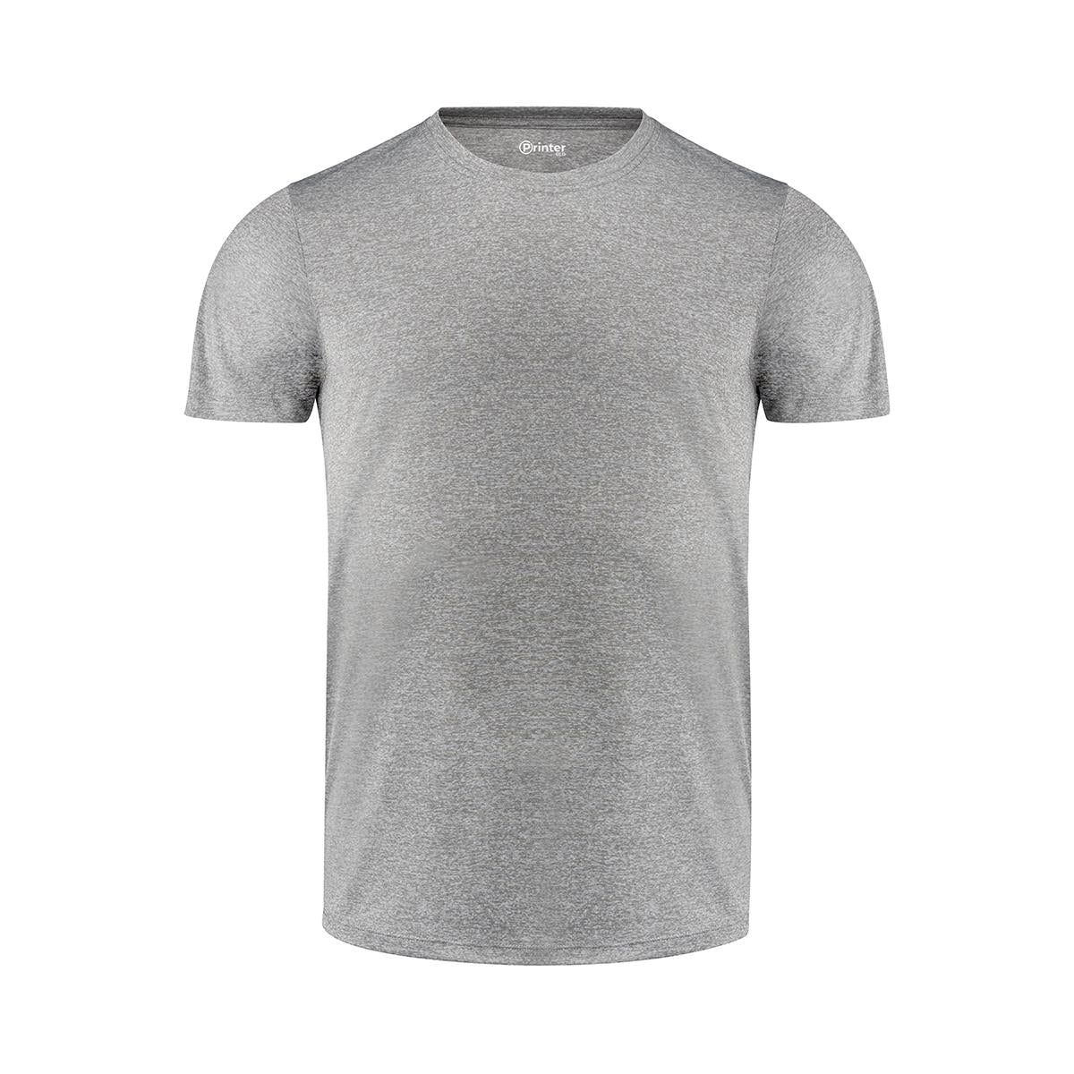 Men's Run Active Tee - Grey Melange - Front
