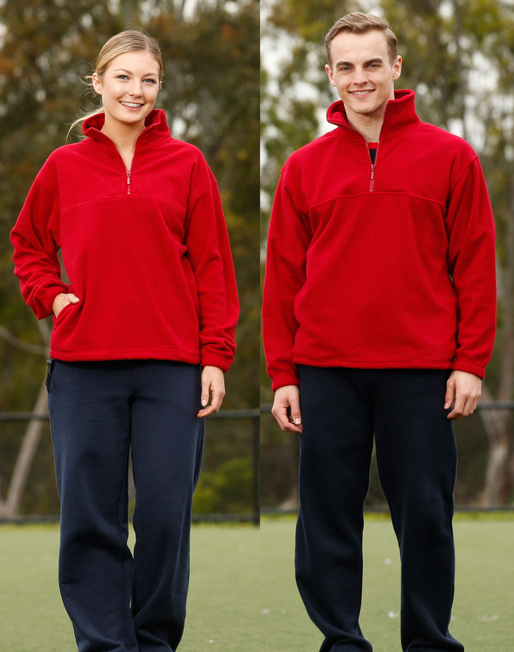 Mt Buller Pullover - Unisex - Cherry Red - View