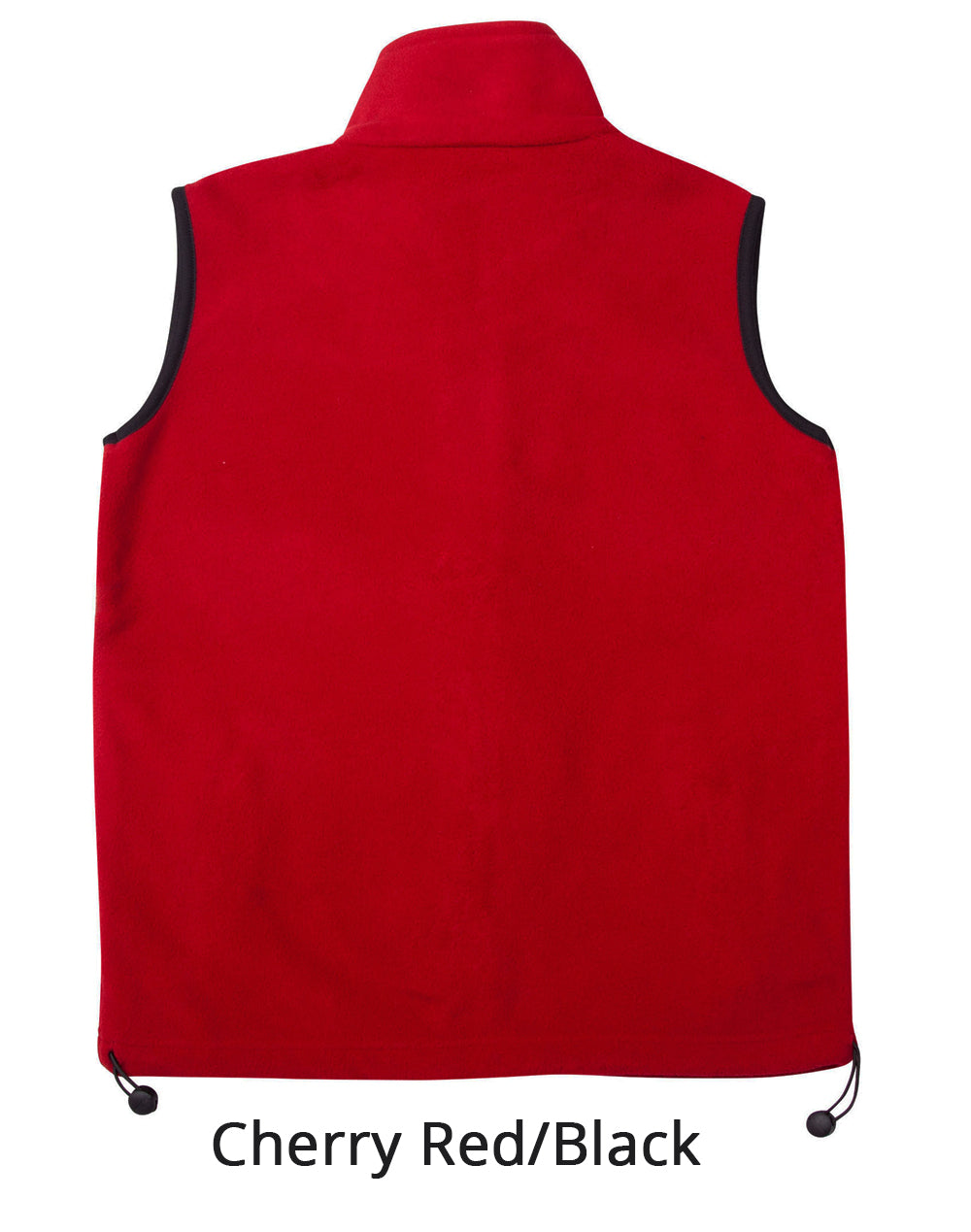 Freedom Polar Fleece Vest- Unisex - Red/Black - Back