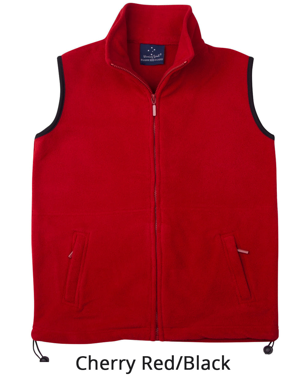 Freedom Polar Fleece Vest- Unisex - Red/Black - Front