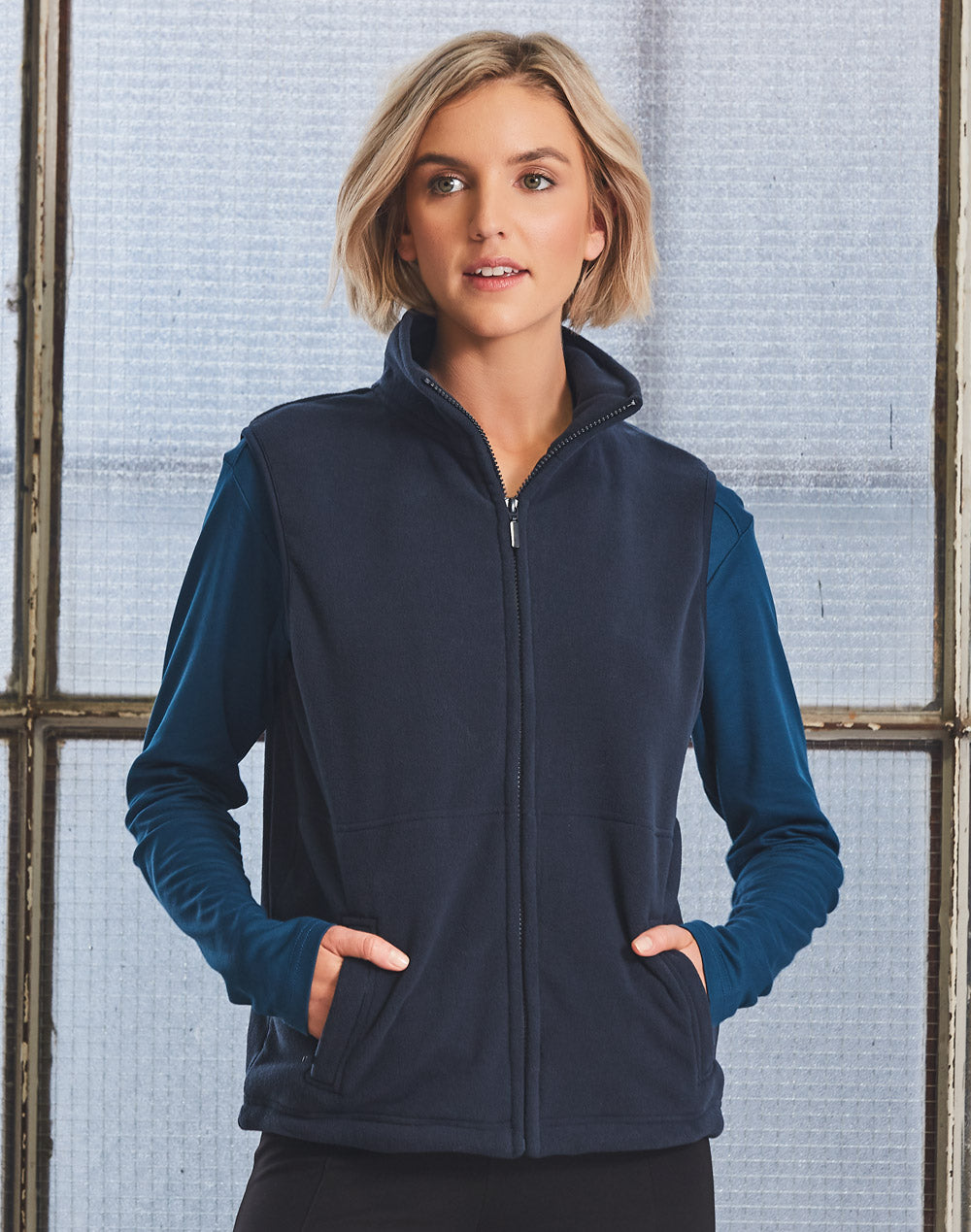 Freedom Polar Fleece Vest- Unisex - Navy/Navy - View