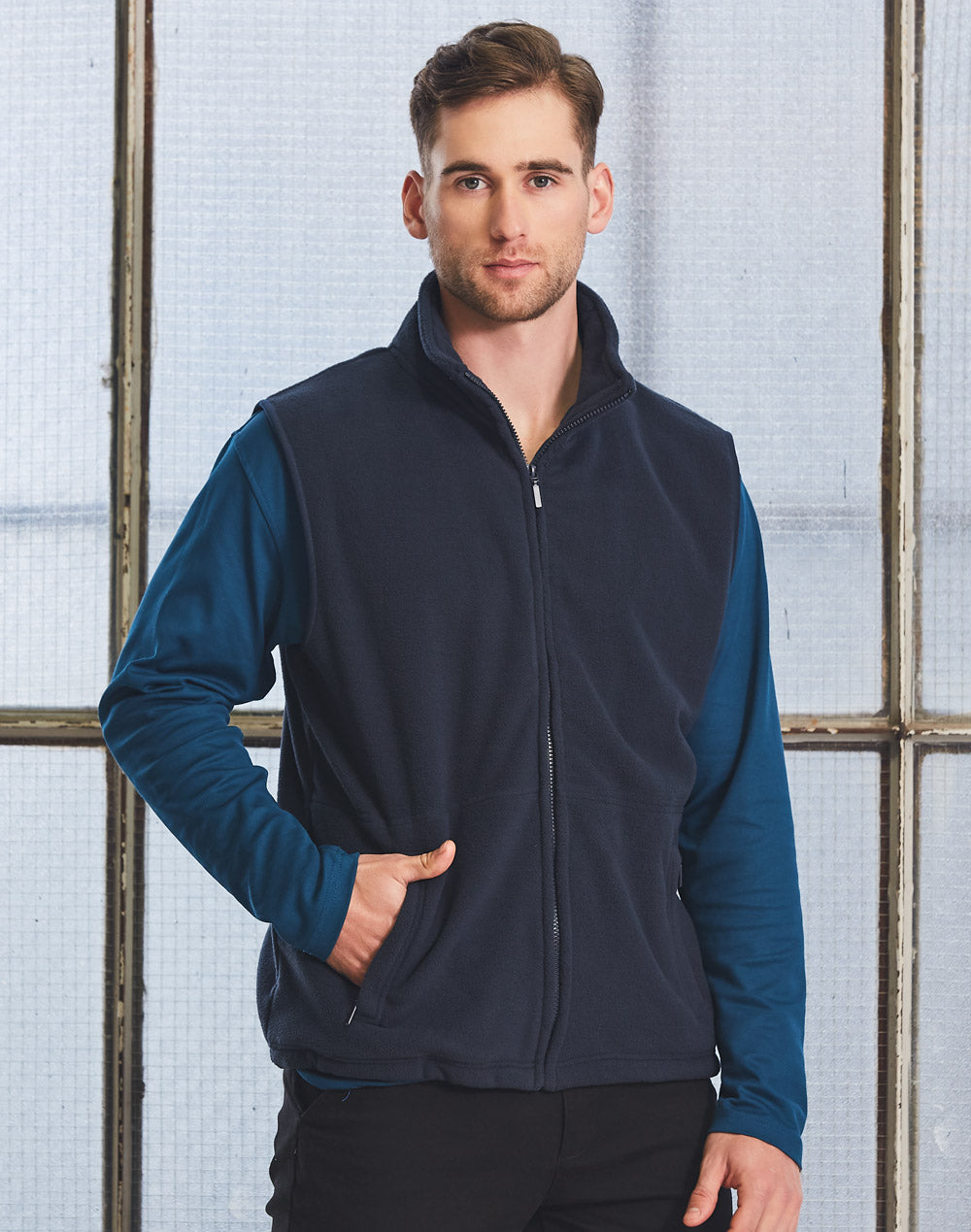 Freedom Polar Fleece Vest- Unisex - Navy/Navy - View