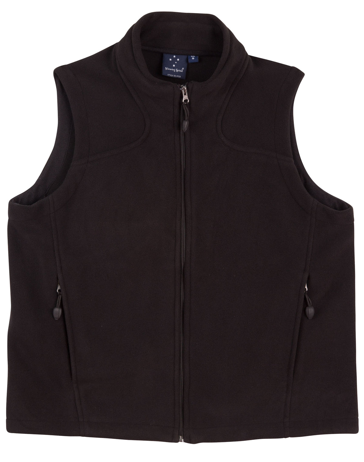 Diamond Fleece Vest Kids - Black - Front