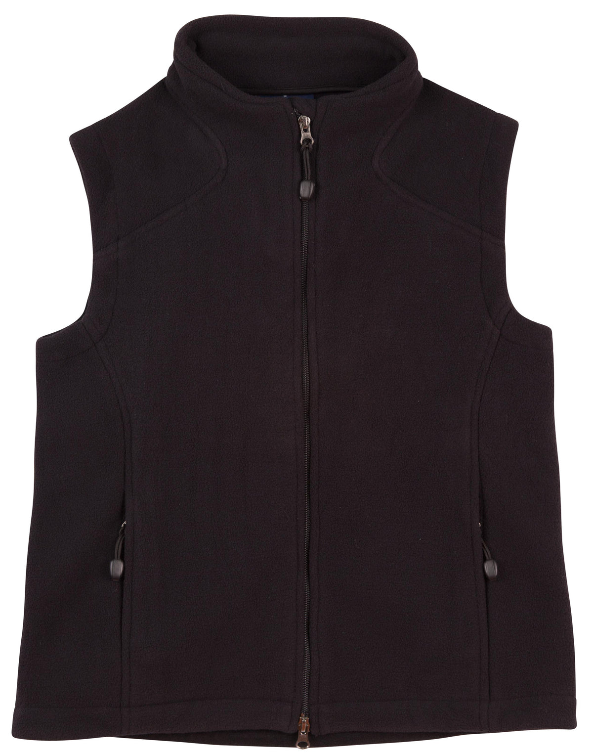 Diamond Fleece Vest Ladies' - Black - Front