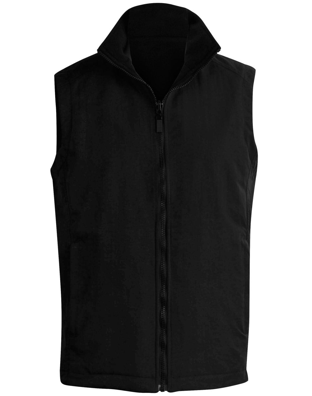 Kensington Reversible Vest Unisex - Black/Black - Front