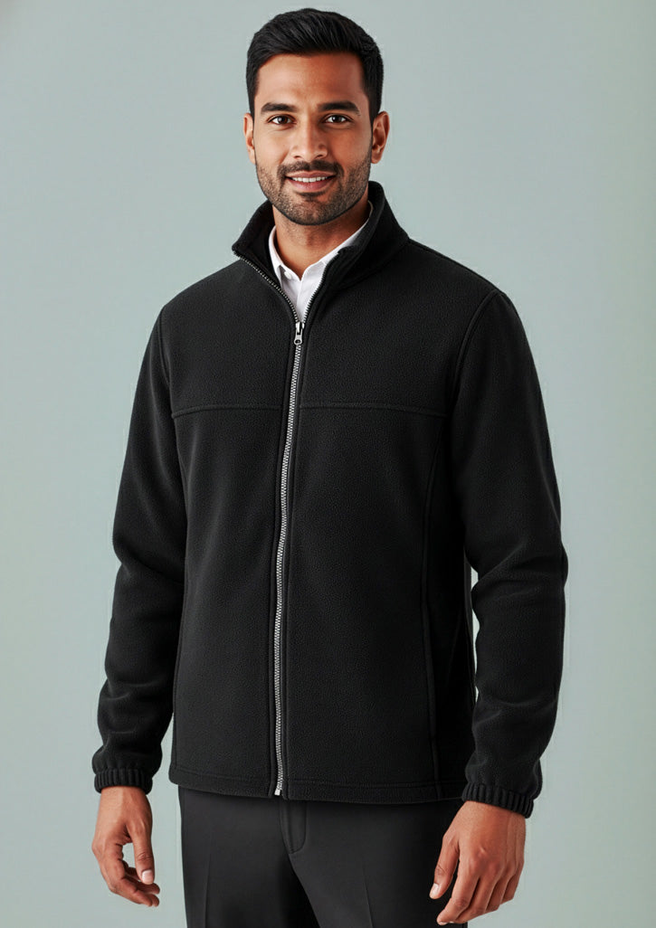 Plain Mens Jacket - Black - Model