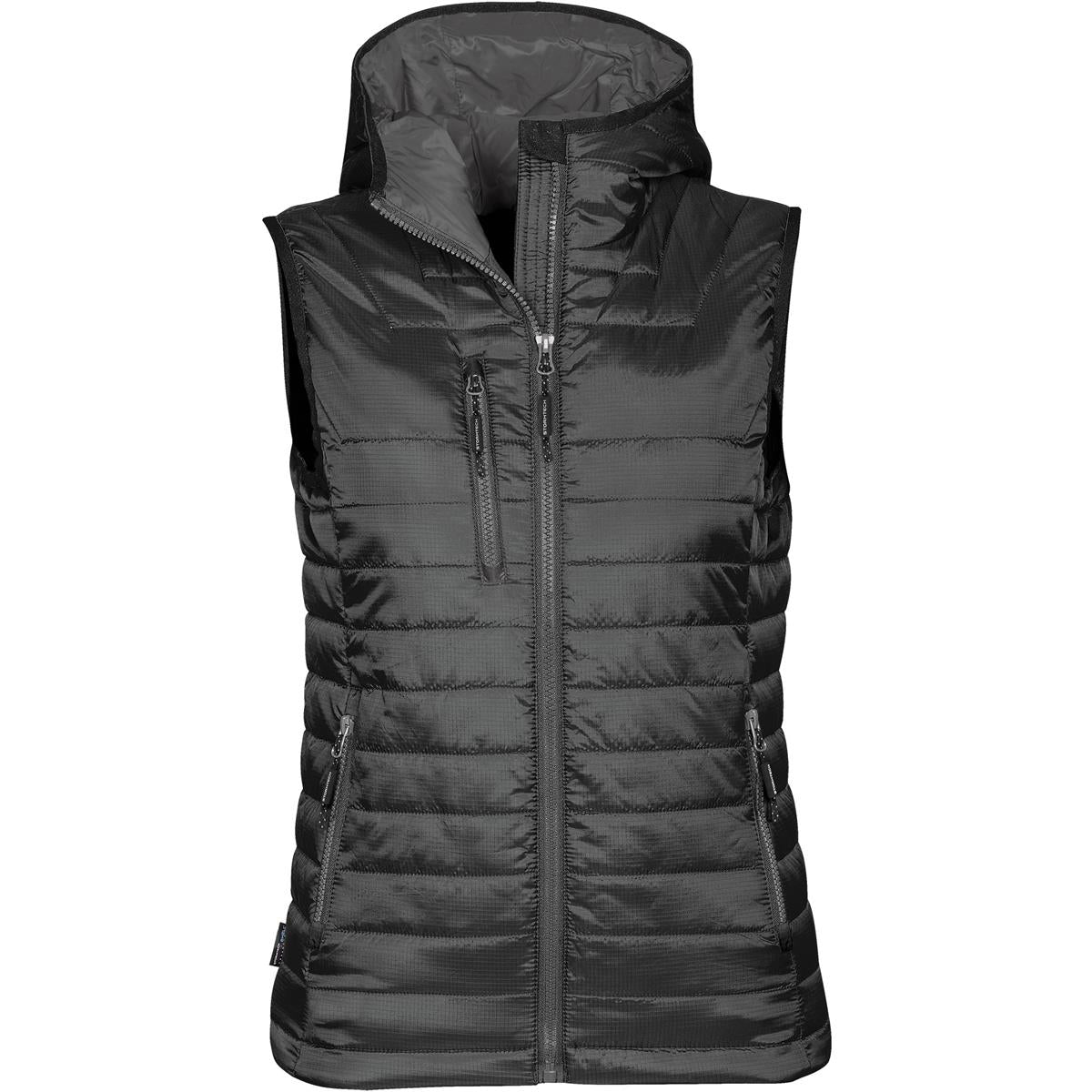 Women's Gravity Thermal Vest - Black / Charcoal - Front
