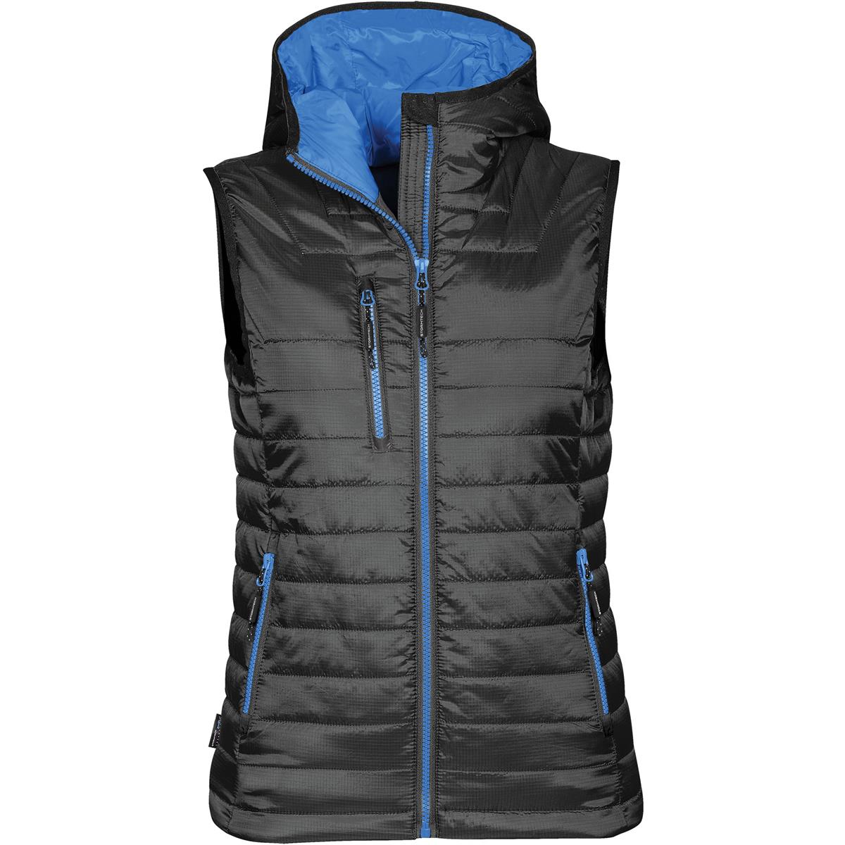 Women's Gravity Thermal Vest - Black / Marine Blue - Front
