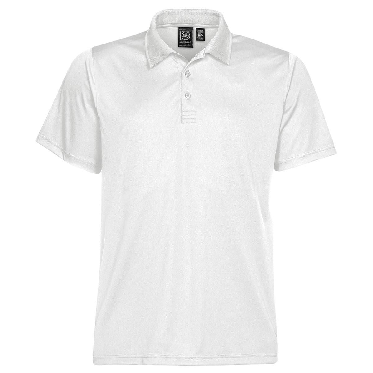 Men's Eclipse Pique Polo - White - Front