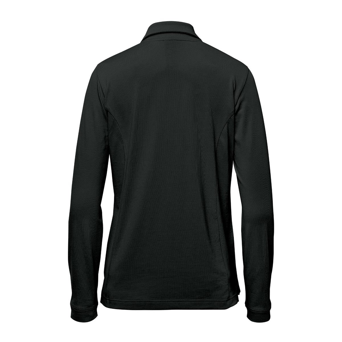 Women's Nevada L/S Micro Pique Polo - Black - Back