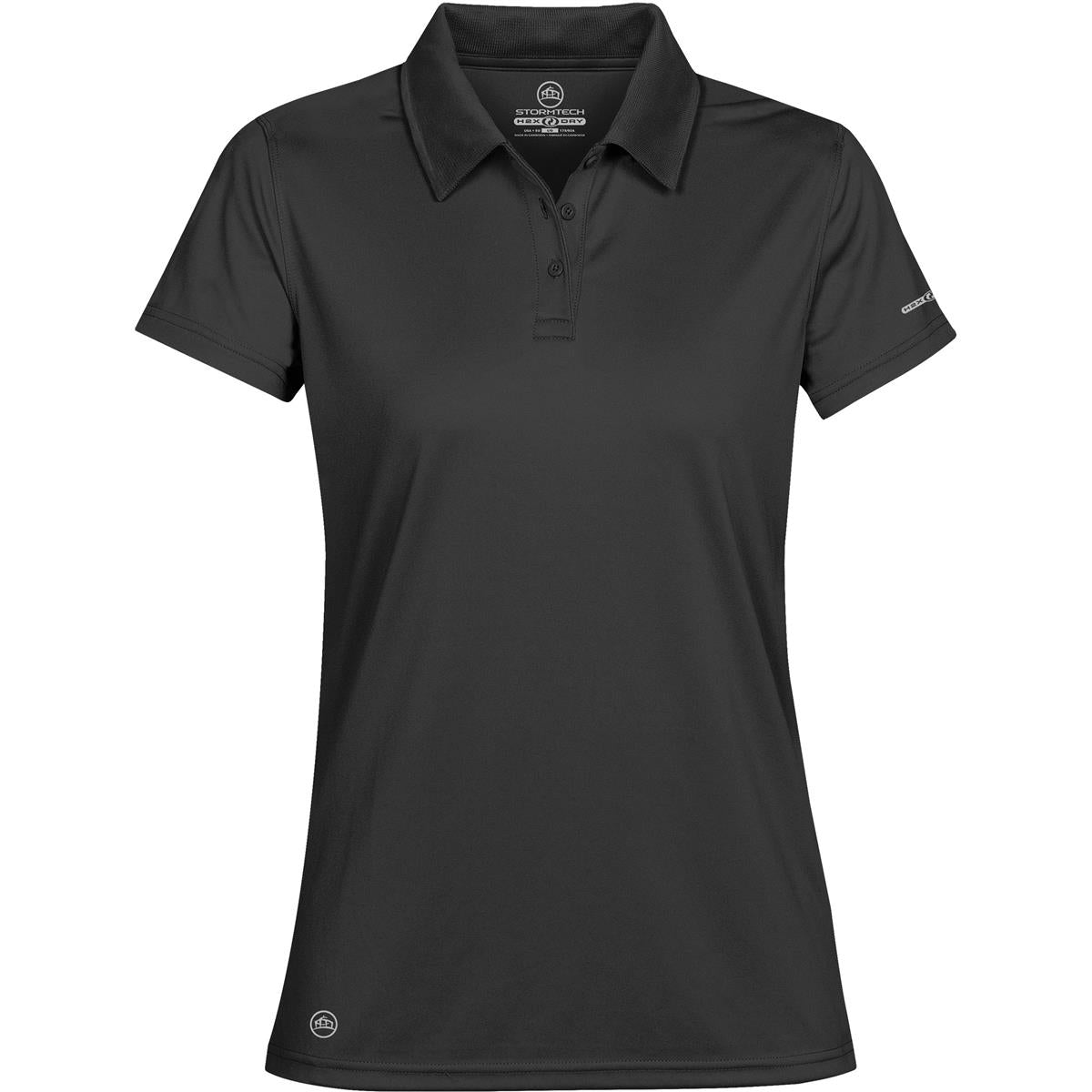 Women's Phoenix H2X-Dry Polo - Black - Front