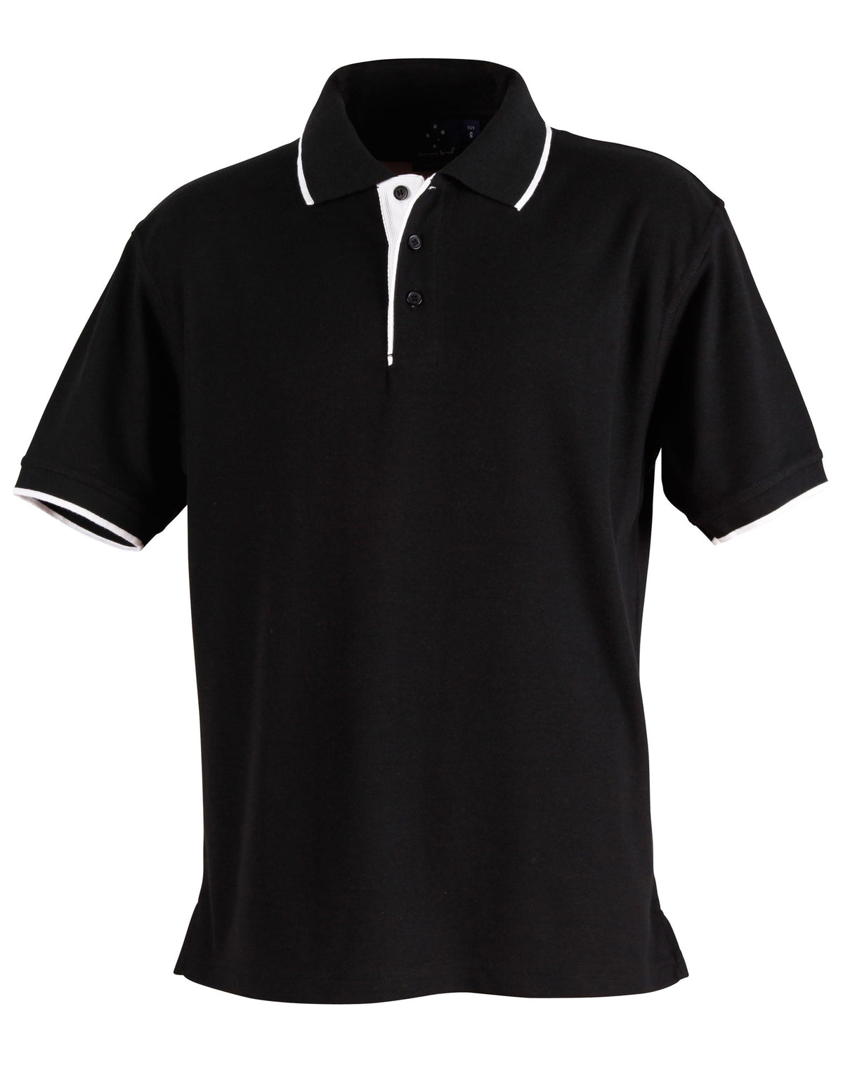 Liberty Polo Men's - Black/White - Front