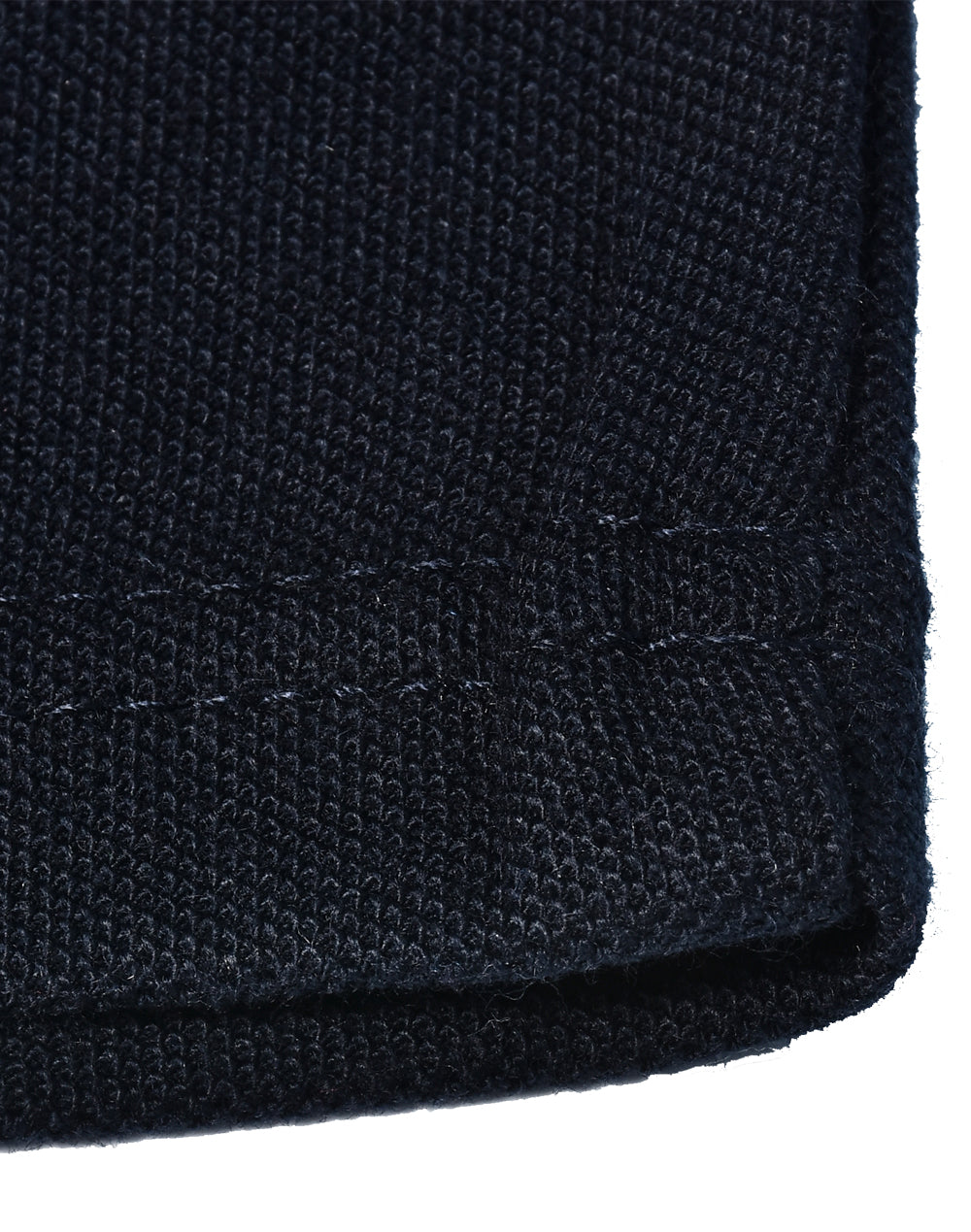 Kids Traditional Poly/Cotton Pique Knit Long Sleeve Polo - Navy - View