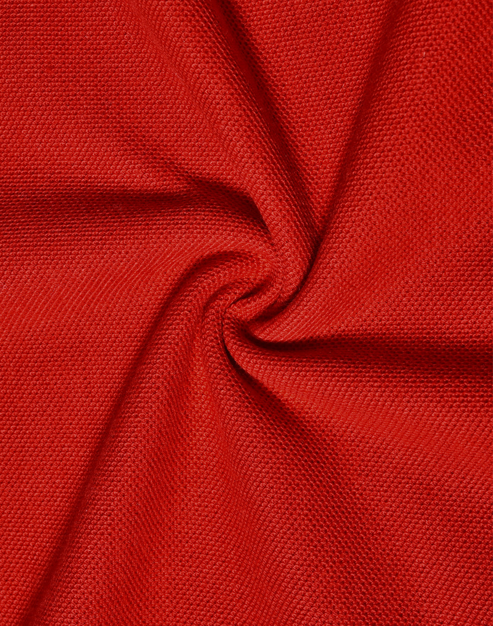 Kids Traditional Poly/Cotton Pique Knit Long Sleeve Polo - Red - Fabric