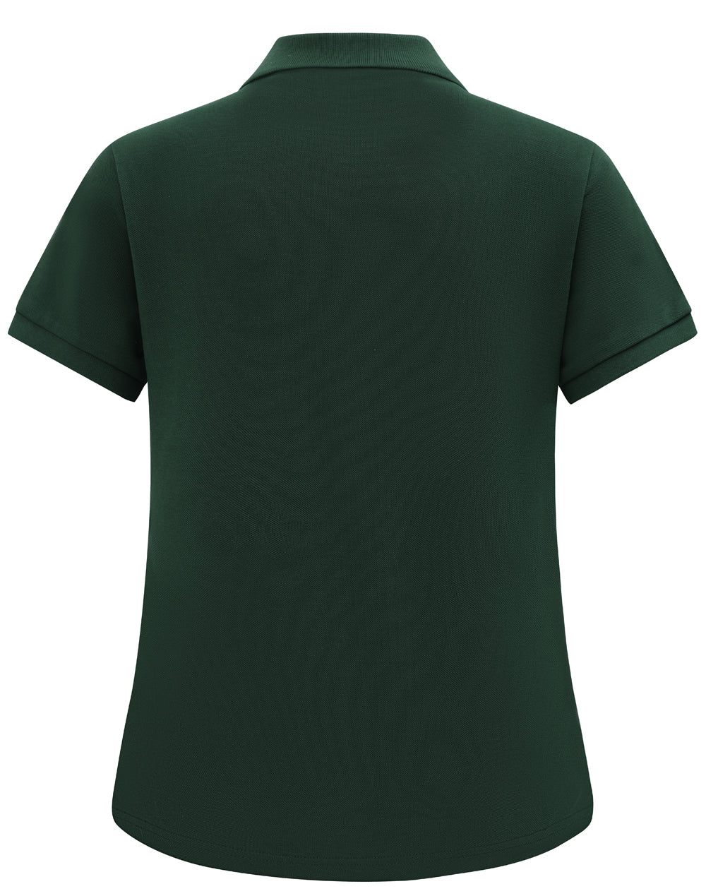 Womens Classic Cotton/Poly Pique Short Sleeve Polo - Forest Green - Back