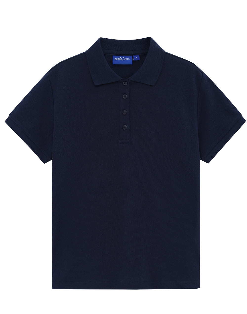 Womens Classic Cotton/Poly Pique Short Sleeve Polo - Navy - View