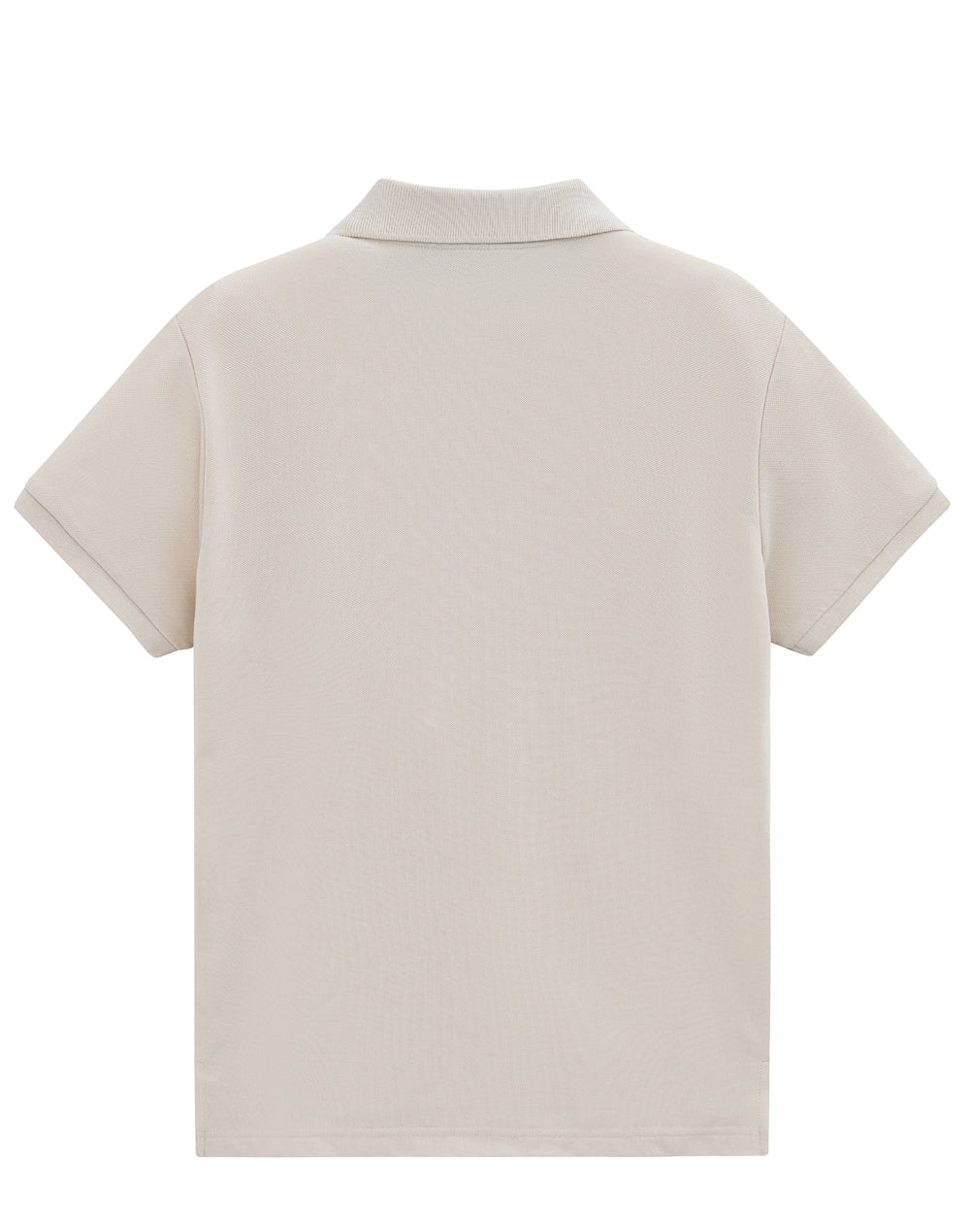 Womens Classic Cotton/Poly Pique Short Sleeve Polo - Oatmeal - Back