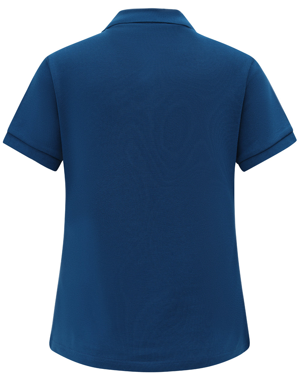 Womens Classic Cotton/Poly Pique Short Sleeve Polo - Ocean Blue - Back